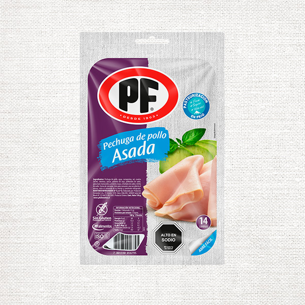 PECHUGA DE POLLO ASADA 150 gr – PF Alimentos